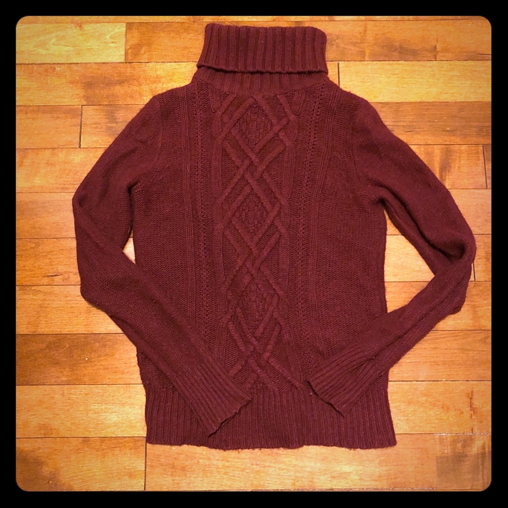 J. Crew cable turtleneck sweater